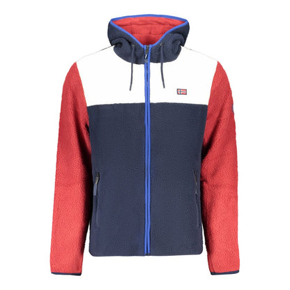Blue Polyester Men's Jacket