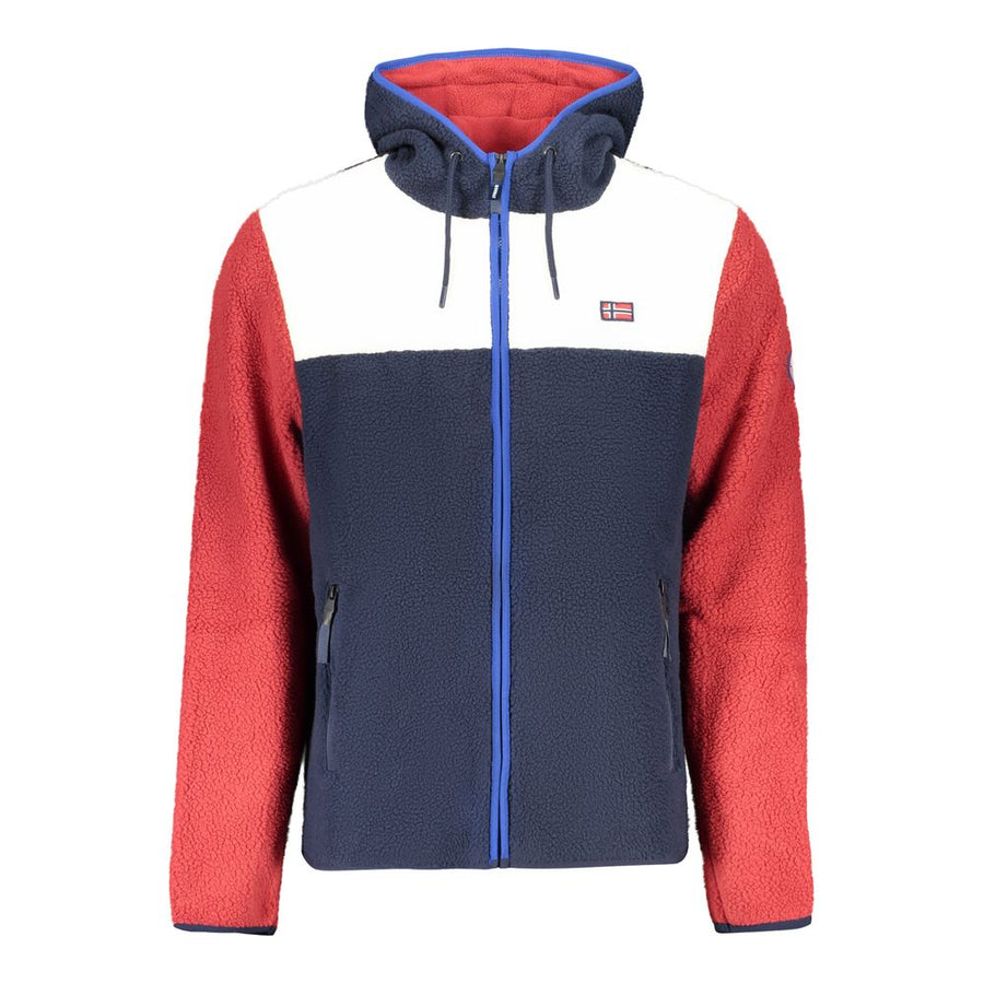 Blue Polyester Men's Jacket
