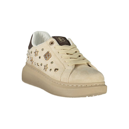 Beige Polyurethane Women's Sneaker