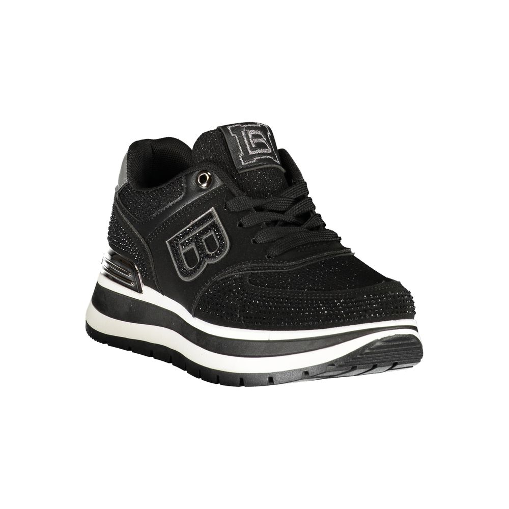 Black Polyurethane Women's Sneaker