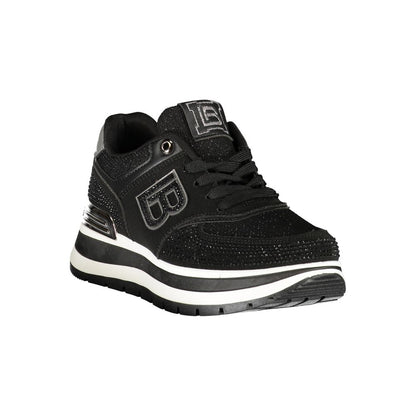 Black Polyurethane Women's Sneaker