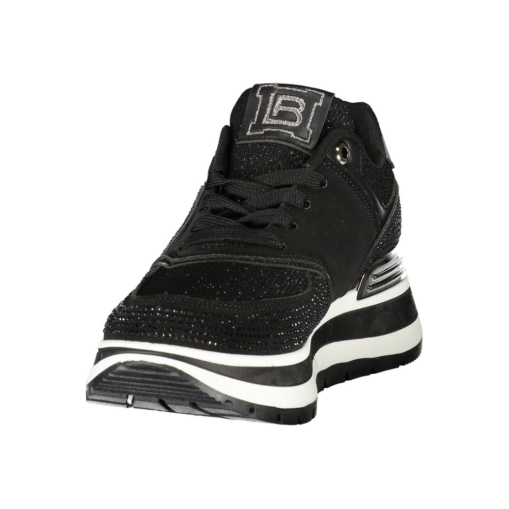 Black Polyurethane Women's Sneaker