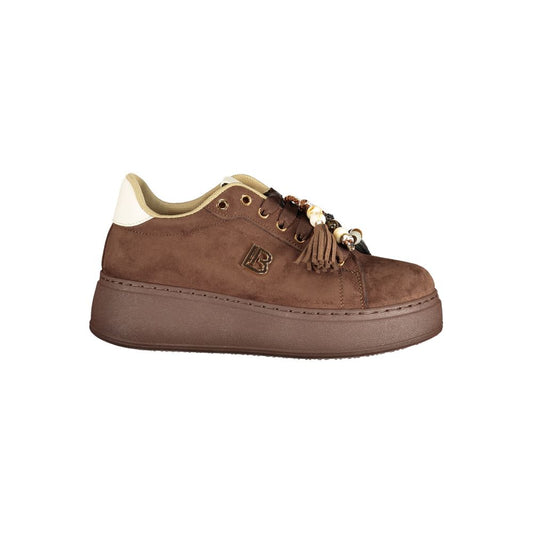Brown Polyurethane Women's Sneaker