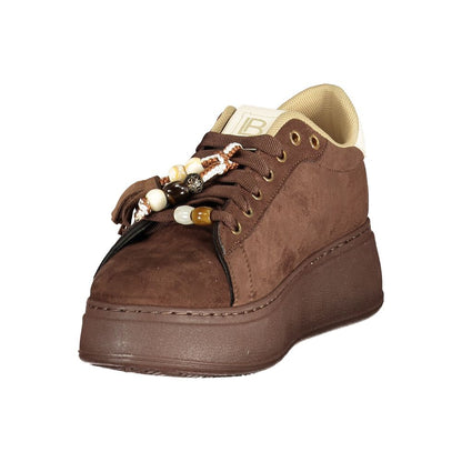 Brown Polyurethane Women's Sneaker