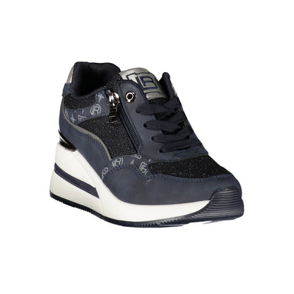 Blue Polyurethane Women's Sneaker
