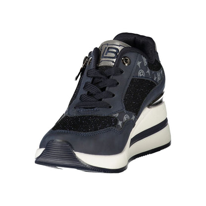 Blue Polyurethane Women's Sneaker