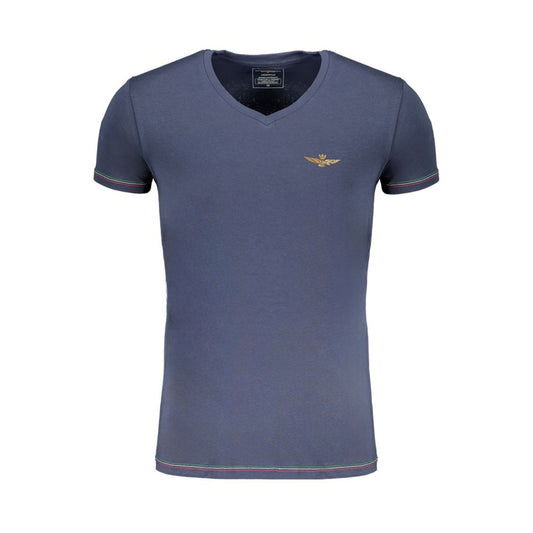 Blue Cotton Men's T-Shirt