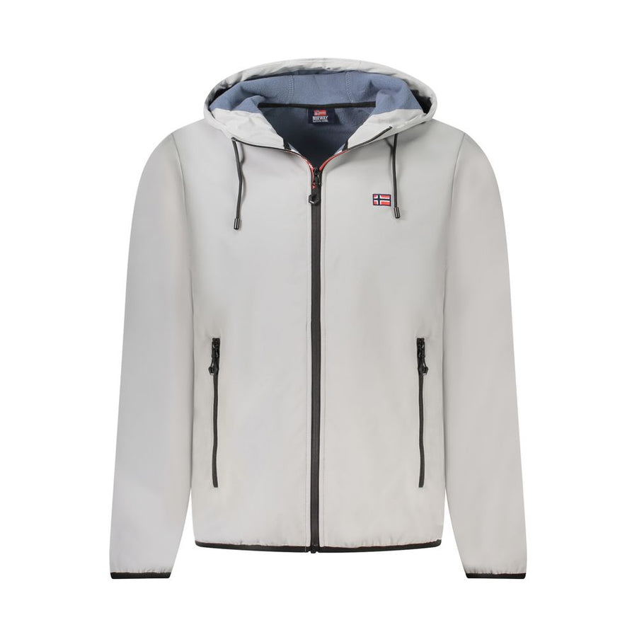 Gray Polyester Men's Jacket