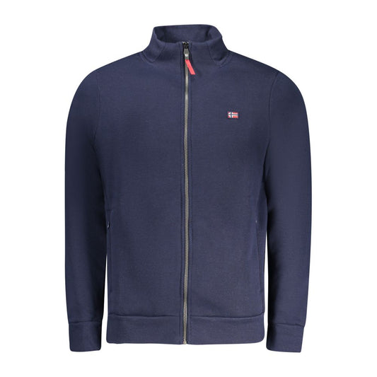 Blue Cotton Men Sweatshirt