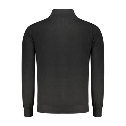 Black Wool Men Cardigan