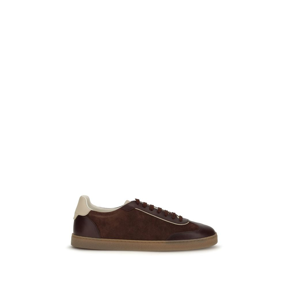 Bordeaux Calf Leather Bos Taurus Low Top Sneakers