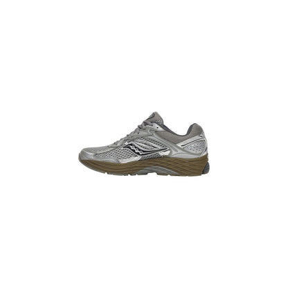 Silver Synthetic Athletic Sneakers