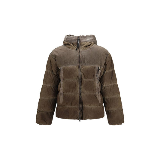 Brown Polyamide Full-Length Jacket