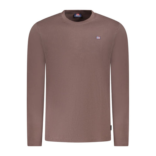 Brown Cotton Men's T-Shirt