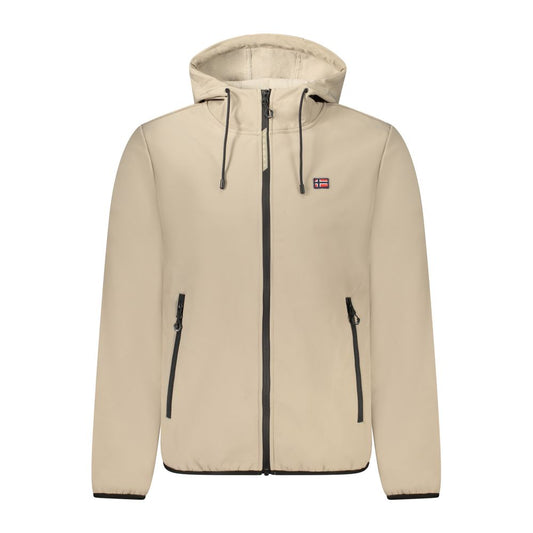 Beige Polyester Mens Jacket