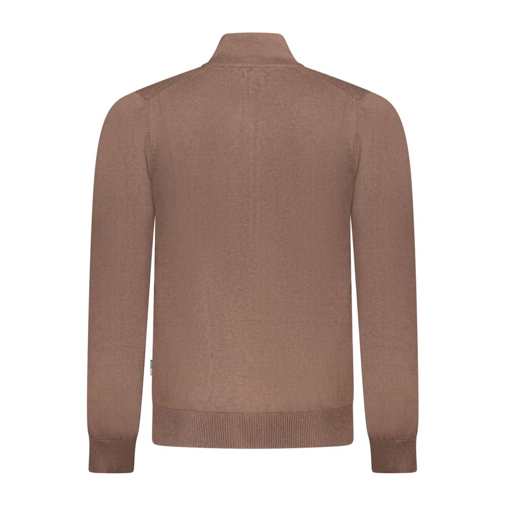 Brown Polyester Men's Sweater