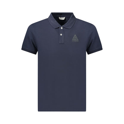 Blue Cotton Mens Polo Shirt