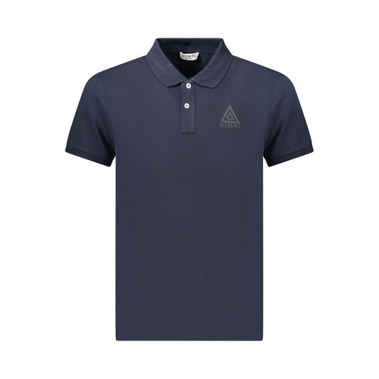 Blue Cotton Mens Polo Shirt