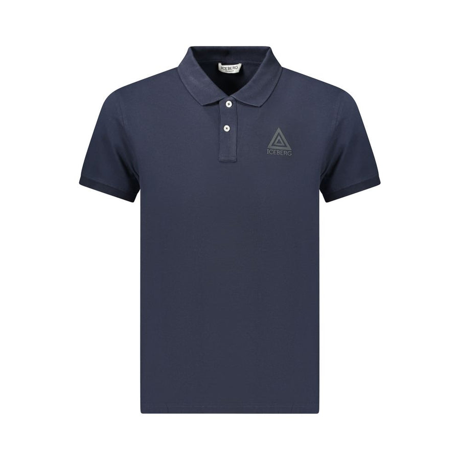 Blue Cotton Mens Polo Shirt