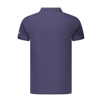 Blue Cotton Men's Polo Shirt