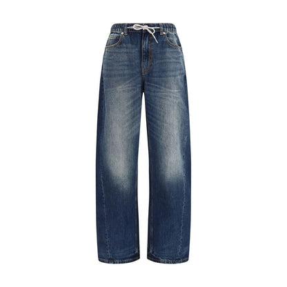 Blue Cotton Relaxed Fit Jeans