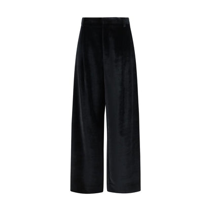 Black Viscose Casual Pants