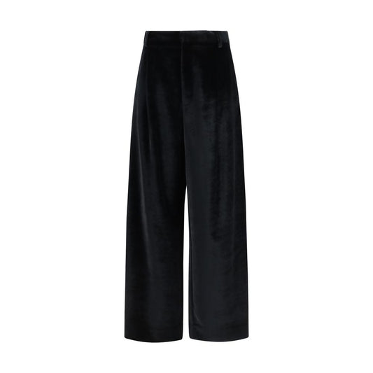 Black Viscose Casual Pants