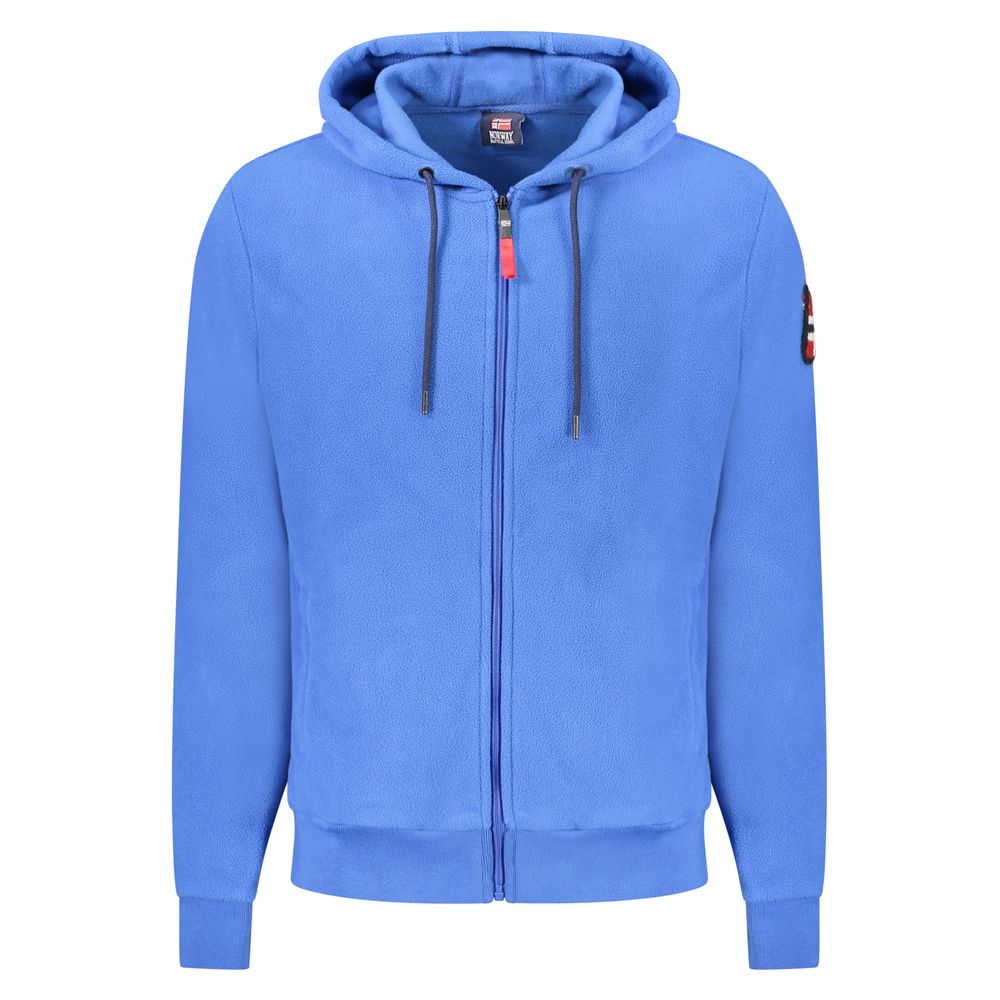 Blue Polyester Men's Sweatshirt