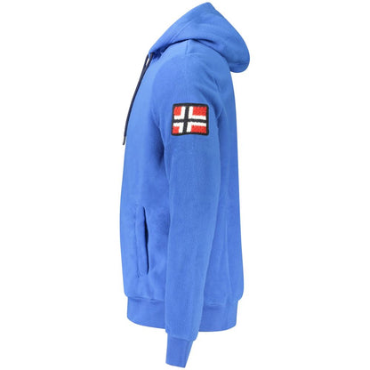 Blue Polyester Men's Sweatshirt