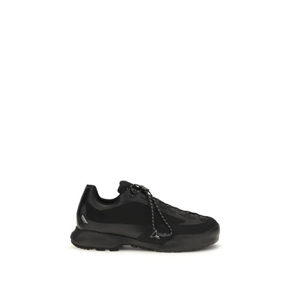 Black Nylon Athletic Sneakers