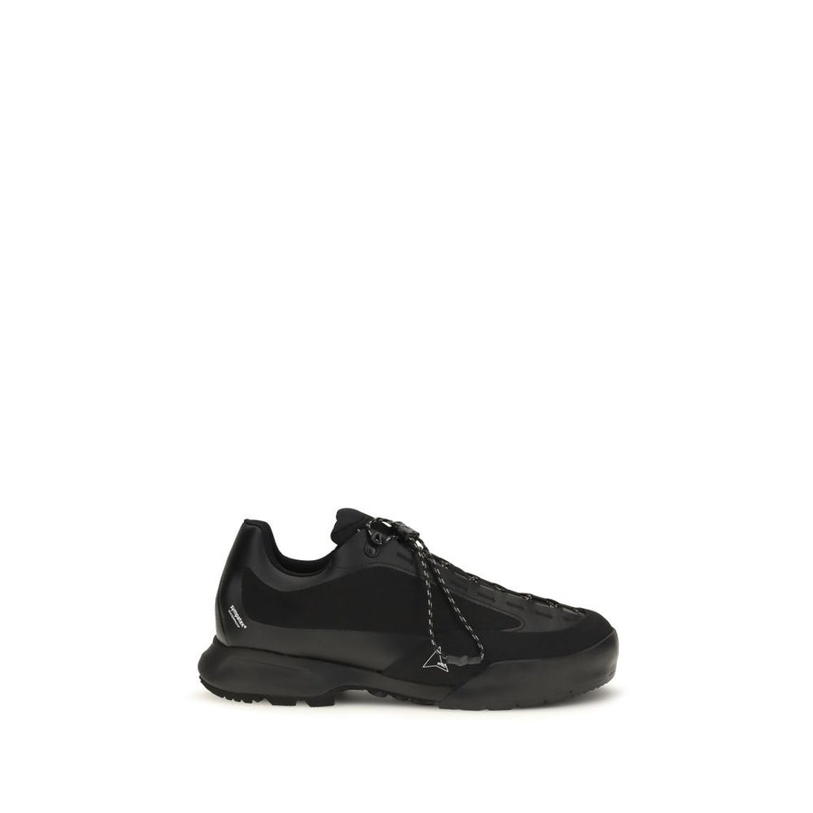 Black Nylon Athletic Sneakers