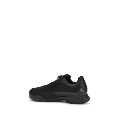 Black Nylon Athletic Sneakers