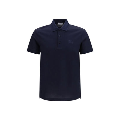 Blue Cotton Polo Shirt