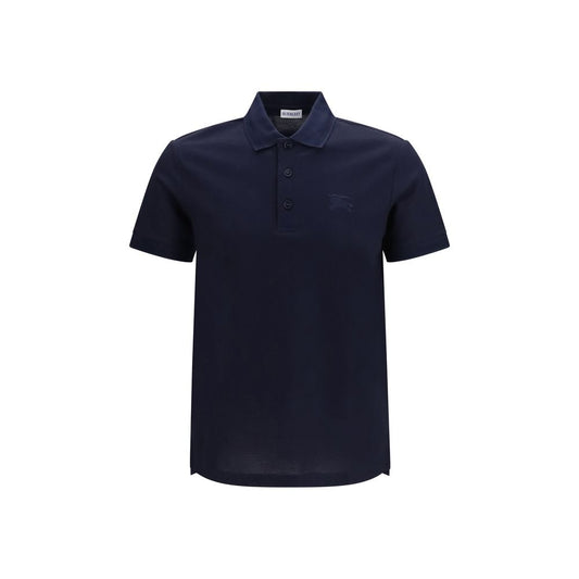 Blue Cotton Polo Shirt
