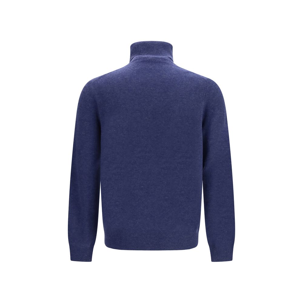 Blue Cashmere Turtleneck
