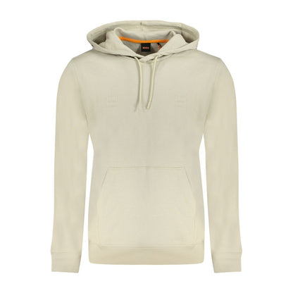 Beige Cotton Men Sweatshirt
