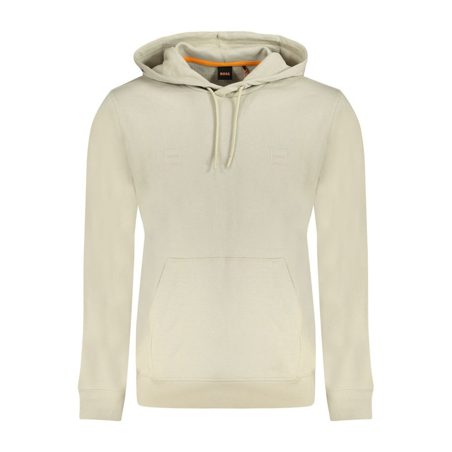 Beige Cotton Men Sweatshirt