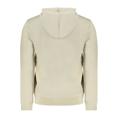 Beige Cotton Men Sweatshirt
