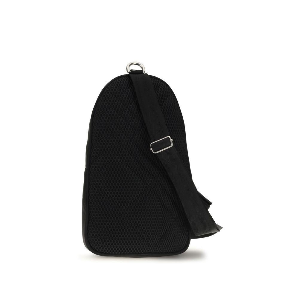 Black Fabric Shoulder Bag