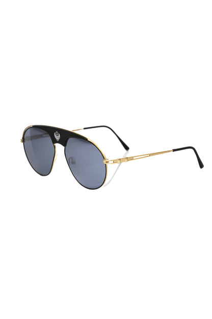 Black Metallic Fiber Men Sunglasses