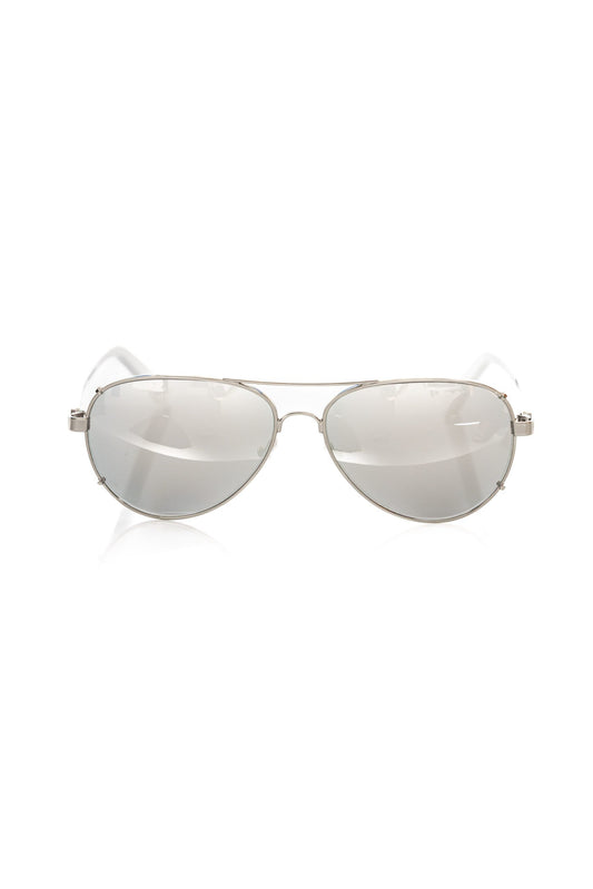 Silver Metallic Fibre Men Sunglass