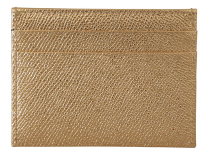 Gold Leather #DGLovesLondon Women Cardholder Case Wallet