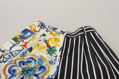 Multicolor Stripes Majolica Bermuda Shorts