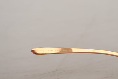 Pink Gold Rose Sequin Embroidery DG2202 Sunglasses