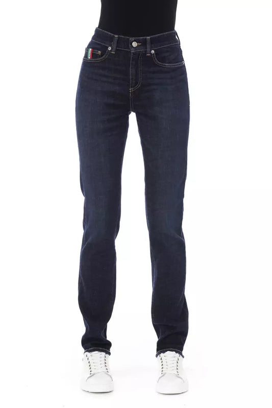 Blue Cotton Women's Jeans