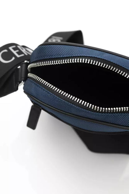 Blue Leather Women Crossbody Bag