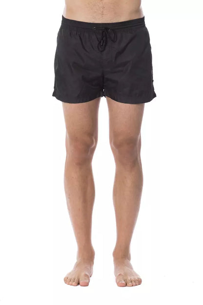 Black Polyester Men's Swimshorts