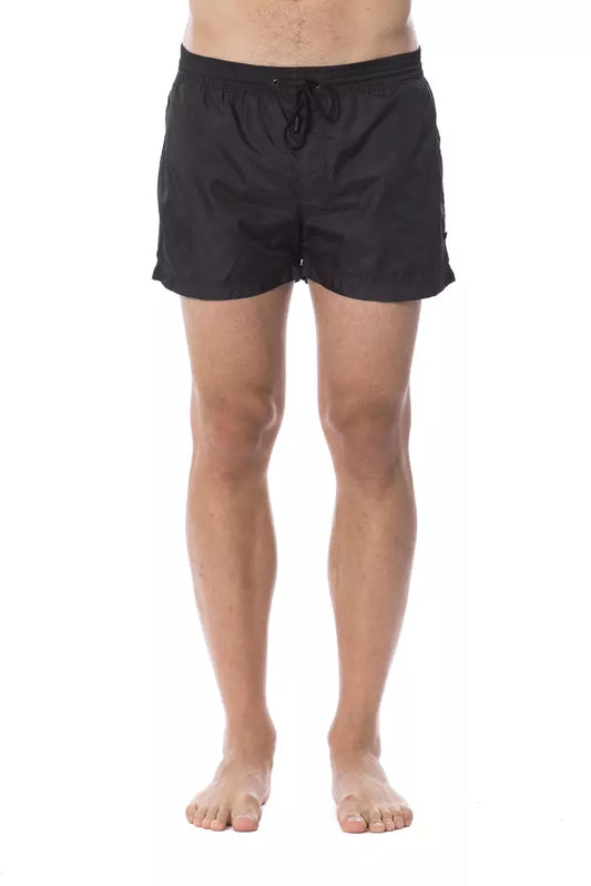 Black Polyester Men's Swimshorts