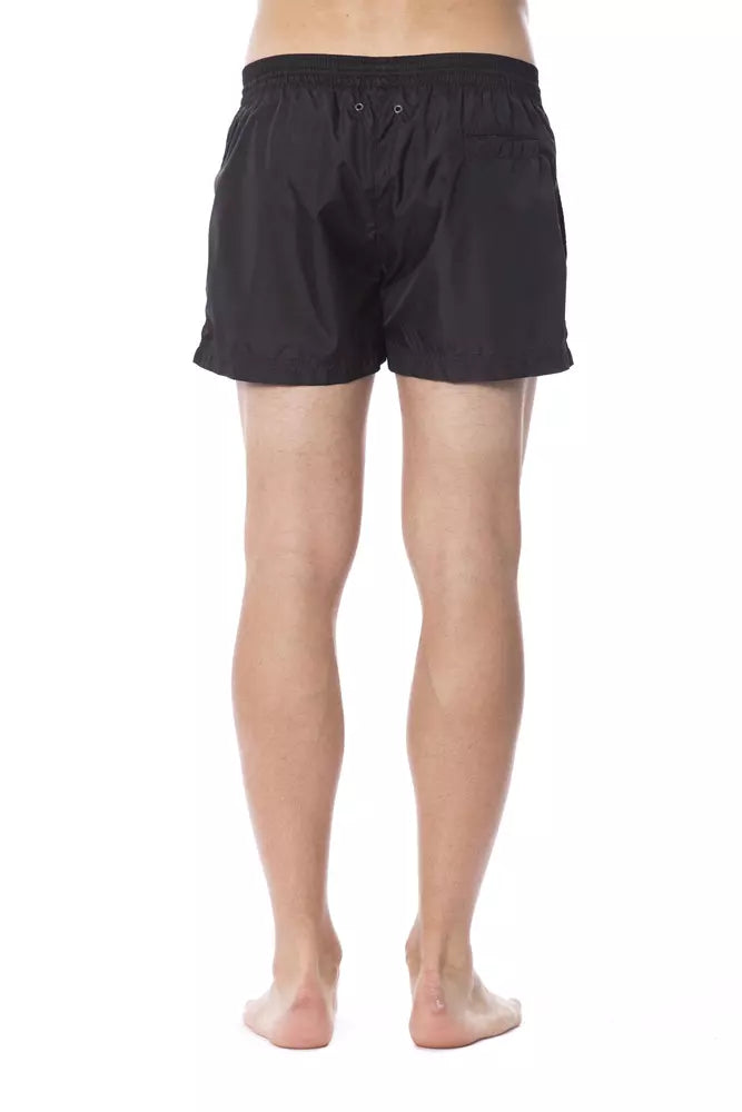 Black Polyester Men's Swimshorts