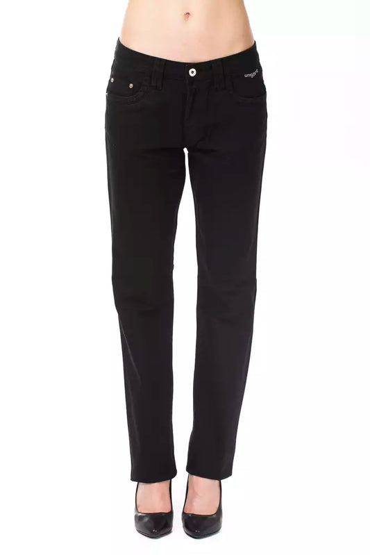 Black Cotton Women's Pants